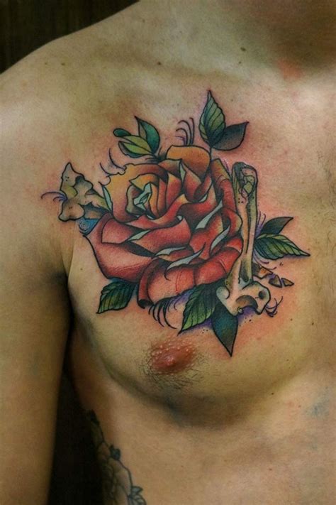 Rose Tattoo For Men Chest Chest Of Roses Rose Tattoos For Men Rose