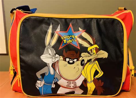Vintage 1996 Looney Tunes Basketball Duffle Bag Space Jam 23 Bugs