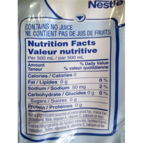 Nestle Pure Life Flavored Water Nutrition Facts Besto Blog