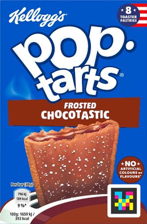kelloggs pop tarts chocotastic 8 toaster pastries 384g approved food