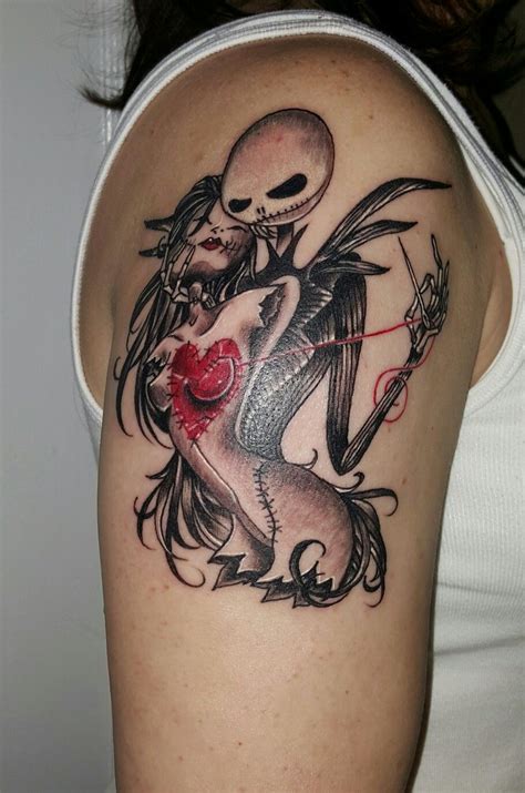 Jack Skellington Tattoo On Right Arm