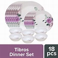 Buy Tibros Smart Series Melamine Dinner Set - Blooming Rose Design ...