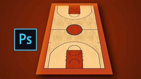 Making A Nba Basketball Court In Photoshop Youtube