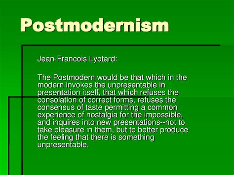 Postmodernism Jean Francois Lyotard Philosophy Theories Teaching