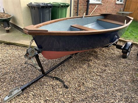 12 Foot Dinghy Tender Fishing Boat Trailer And Outboard In Wells Next
