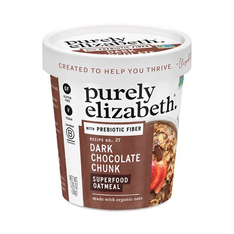 Purely Elizabeth Superfood Oatmeal Cup Dark Chocolate Chunk Thrive