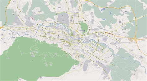 Large Detailed Road Map Of Skopje Skopje Large Detailed Road Map