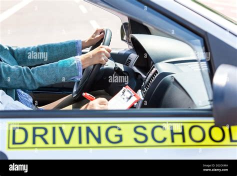 Learning To Drive A Car Stock Photo Alamy