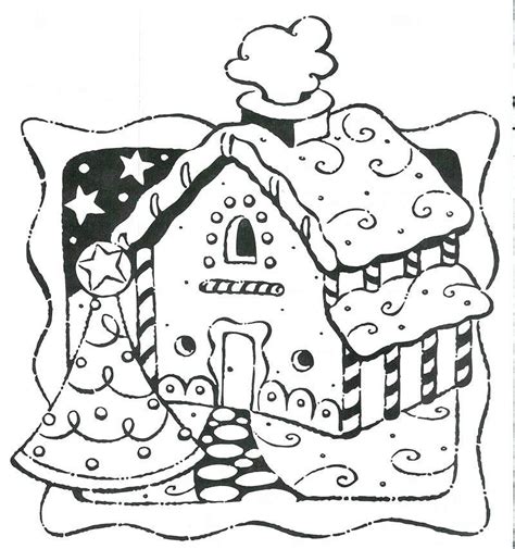 Gingerbread house coloring page for children and adults, family activity papercraft, folding paper pixieishcreations. Gingerbread House Coloring Page (With images) | House ...