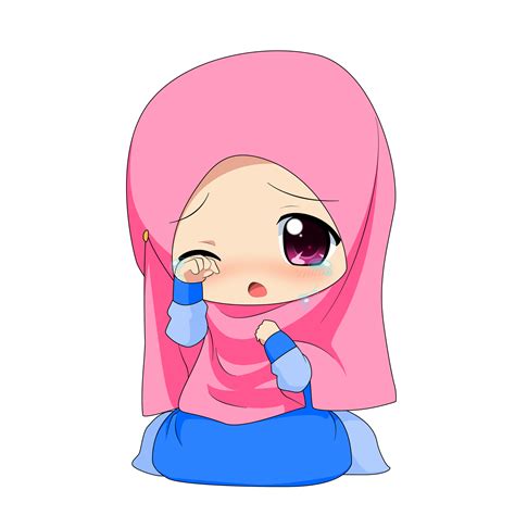 Foto anime muslimah sedihfoto orang kartun sedih. Chibi Muslimah Sedih Menangis (Sad) | Azhan.co