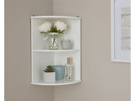 Someone smart idea to create a toilet unit that can be set in the corner of measures has been allowed. Colonial Bathroom Corner Wall Shelf Unit with White finish