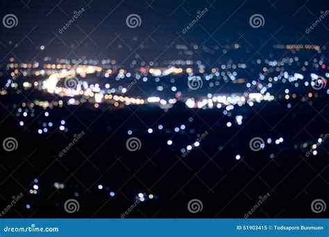 Defocused Abstract Chiangmai City Night Lights Background Stock Image