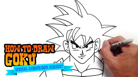 How To Draw Goku From Dragon Ball Step By Step Video