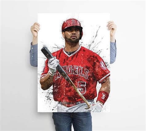 Albert Pujols Poster Los Angeles Angels Poster Canvas Etsy