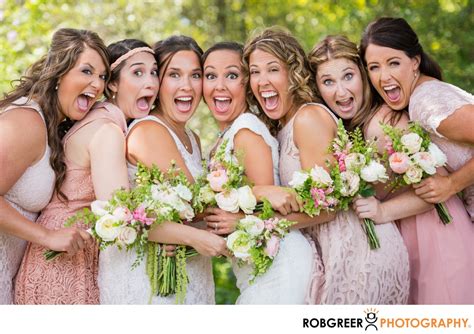 Fun Bride And Bridesmaids Hug Houston Wedding Photography Rob Greer