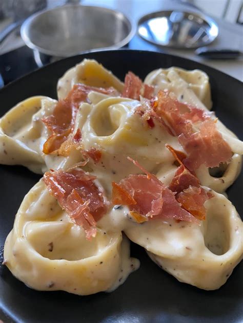 Homemade Tortellini Filled With Ricottamascarpone And Pear In A