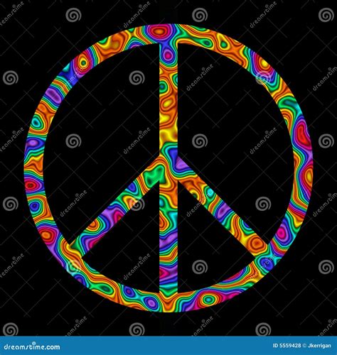 Rainbow Peace Sign Stock Illustration Illustration Of Retro 5559428