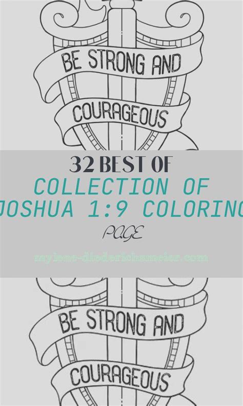 32 Best Of Collection Of Joshua 1:9 Coloring Page - Coloring Pages
