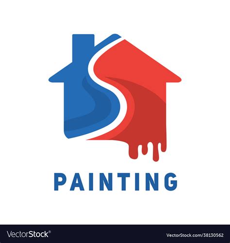 Painting Company Logo Design Royalty Free Vector Image