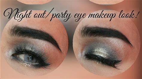 Night Out Party Eye Make Up Look Silver Smokey Eye Shadow Tutorial