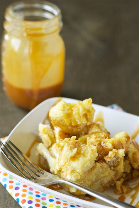 Slow Cooker Bread Pudding With Salted Caramel Sauce Slow Cooker Gourmet