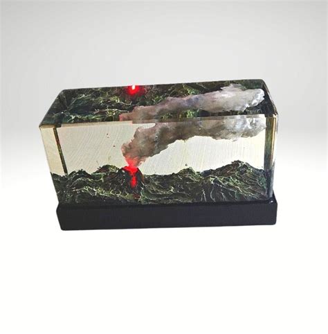 Resin Diorama Volcano With Explosion Etsy