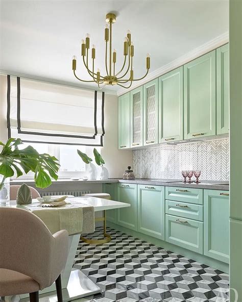 Lm Design Studio On Instagram Stylish Mint Green Kitchen With A