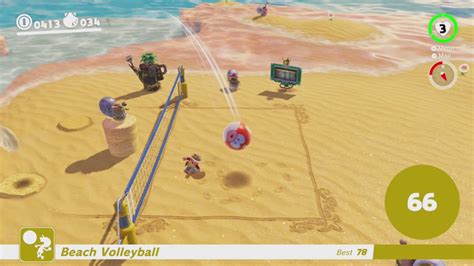 Super Mario Odyssey Beach Volleyball 101 Points Youtube