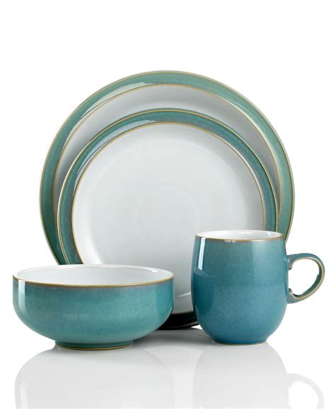 Denby Dinnerware Azure 4 Piece Place Setting Dinnerware Stoneware Dinnerware Sets