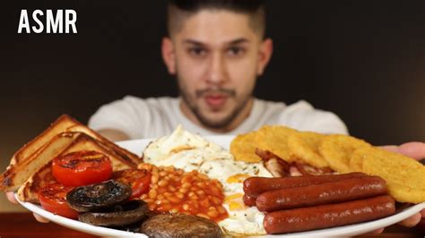 Asmr Giant Full English Breakfast Mukbang Real Eating Sounds Youtube