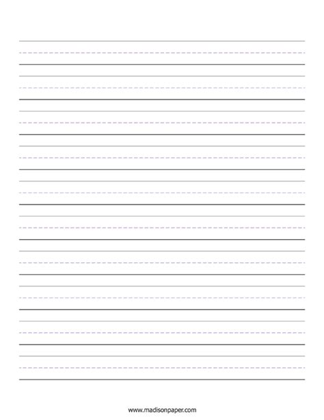 Lined Handwriting Paper Printable Pdf Madisons Paper Templates