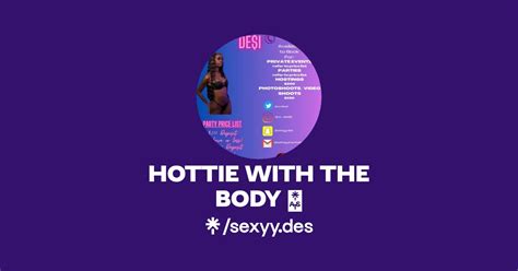 hottie with the body 🔥 instagram tiktok linktree