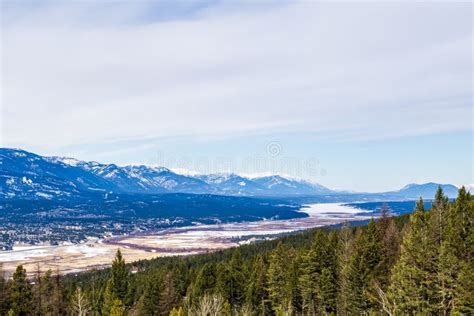 Panoramic View Of Valley And Mountains In Fairmont Hot Springs British
