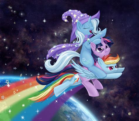 Wizard Riding A Unicorn On A Rainbow In Space By Dstears On Deviantart