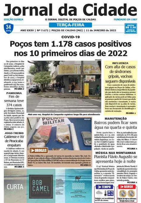 Jornal Da Cidade 11 De Janeiro De 2022 Jornal Da Cidade Notícias De Poços De Caldas E Região