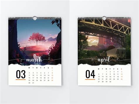 2020 Printable Art Calendar Template Digital Landscapes By Etsy Art