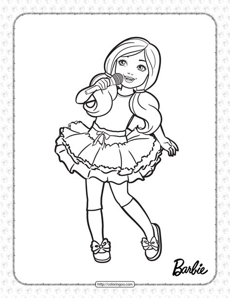 Barbie Skipper Stacie Chelsea Coloring Page Coloring Pages
