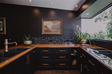How Gorgeous Is The Solid Blackwood Timber Bench Top Aesthetic