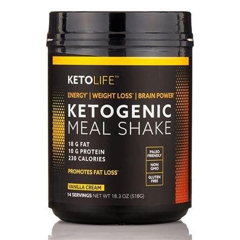 Ketogenic Meal Shake Vanilla Cream 183 Oz 518 Grams By Keto Life