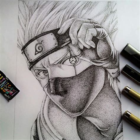 Kakashi Pen Drawing