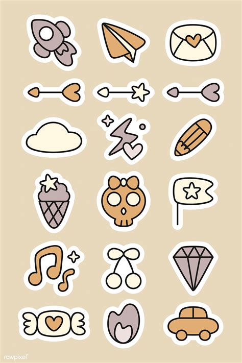 Cute Planner Sticker Vector Collection Free Image By