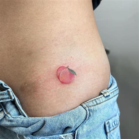 24 Peach Tattoos That Will Make You Feel Positively Peachy