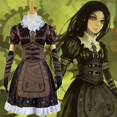 Alice Madness Returns Cosplay Costume Game Women Costume Full Sets