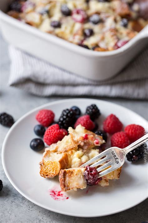 Mixed Berry Overnight Croissant Breakfast Bake Whip This Croissant