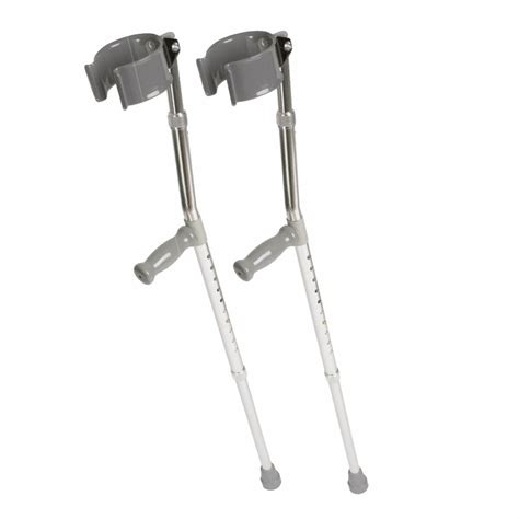 Medline Walking Forearm Crutches Lightweight Aluminum 250lb Weight