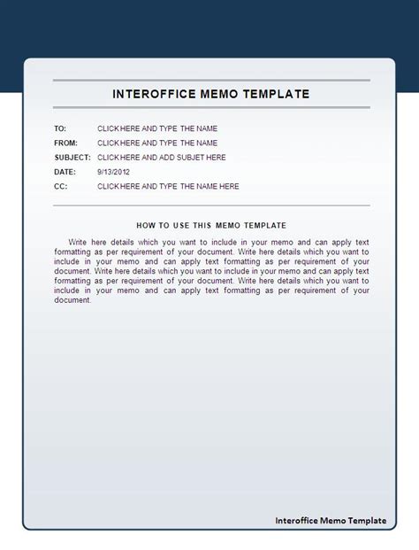 Interoffice Memo Template Free Printable Word Templates