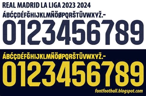 Font Football Font Vector Real Madrid La Liga 2023 2024 Kit