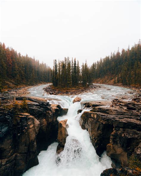 Sunwapta Falls In Jasper National Park Alberta Oc 3648 X 4560 R