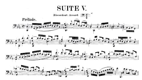 Bach Cello Suite No 5 In C Minor Score Youtube