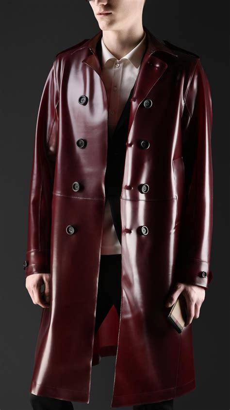 Lyst Burberry Translucent Rubber Trench Coat In Purple For Men